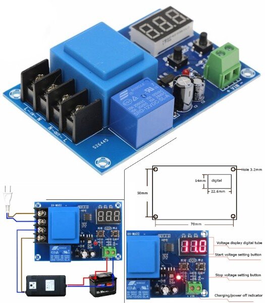 XH-M602 Digital Control Battery Charging Module with Protection Board